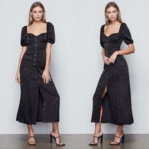Good American Corset Maxi Dress Black Leopard Print